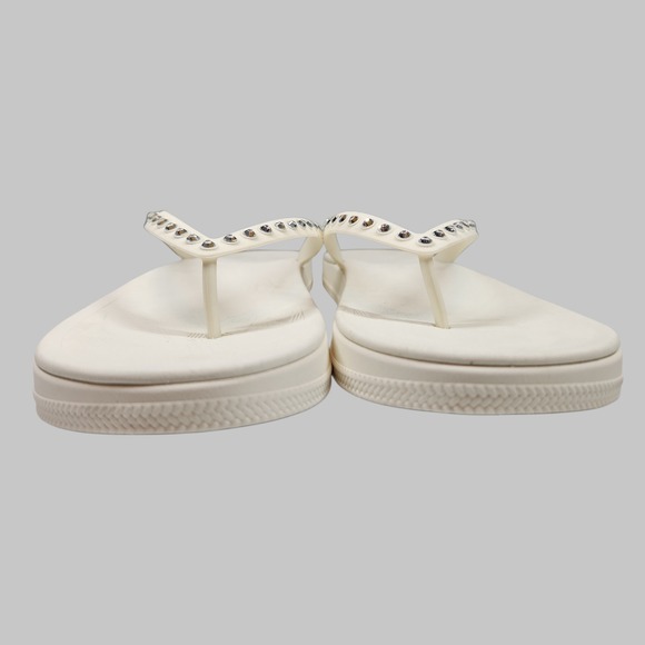 Sanuk NWOT Funshine Gem Crystal Coral Studded Women's Sandals Flip Flop Size 10 - Picture 2 of 7